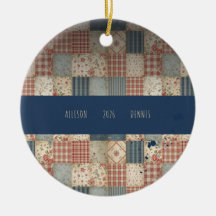 Personalised Memory Quilt Family Name Christmas