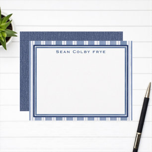 Personalised Men’s Blue Custom Stationery Card