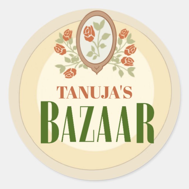 Personalised Mendhi Stickers |Henna Night Stickers (Front)