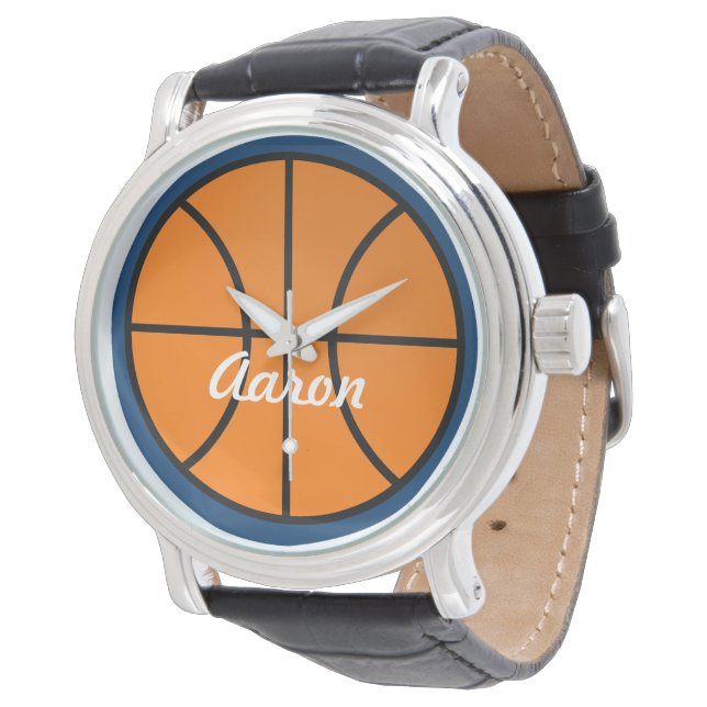 Personalised Men's Basketball Watch Gift (Angled)
