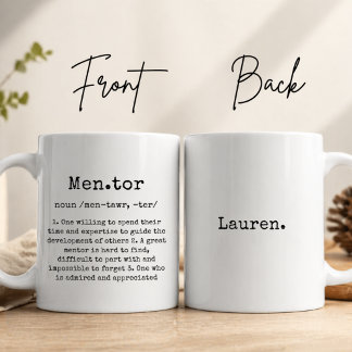 Personalised Mentor Mug Gift, Custom Name Teacher
