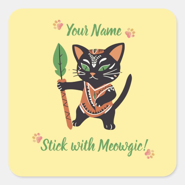 Personalised Meowgic Cat Sticker Gift! (Front)