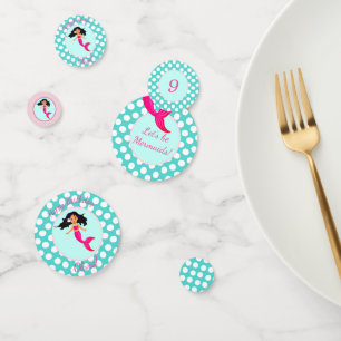 Personalised Mermaid and Polka Dot Table Confetti