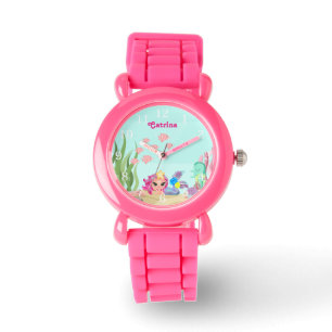 Personalised Mermaid & Axolotl Watch – Cute & Magi