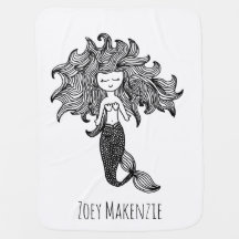 Personalised Mermaid Baby Blanket