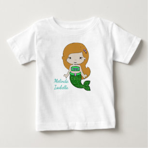 Personalised Mermaid Baby One Piece Tshirt