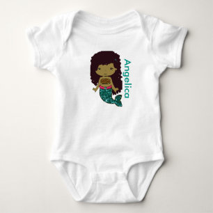 Personalised Mermaid Baby One Piece Tshirt