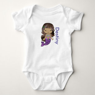 Personalised Mermaid Baby One Piece Tshirt