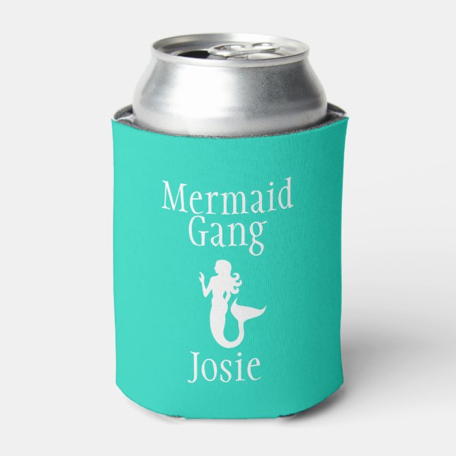 Personalised Mermaid Gang Can Cooler (Can Front)