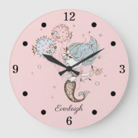 Personalised Mermaid Girl's Nursery Pink