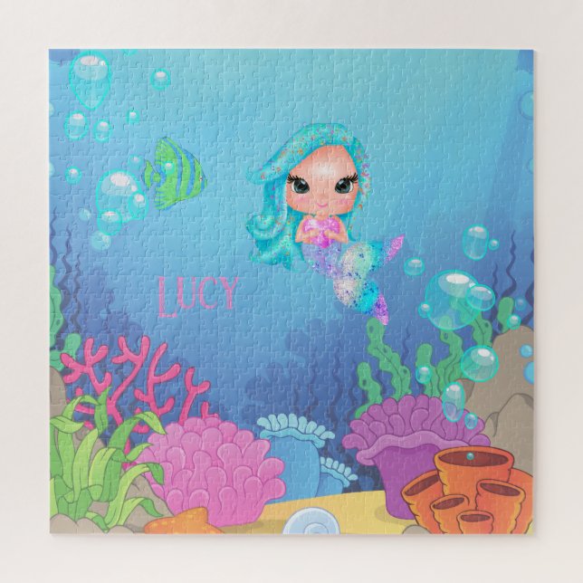 Personalised Mermaid  Jigsaw Puzzle (Vertical)