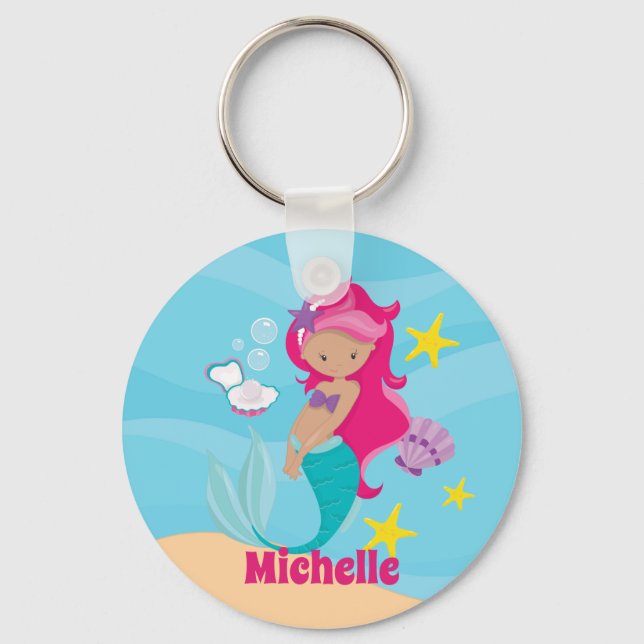 Personalised Mermaid Key Ring (Front)