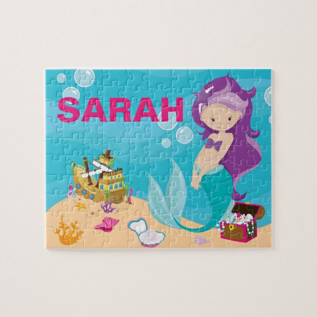 Personalised Mermaid Puzzle (Horizontal)