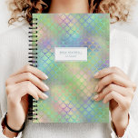 Personalised Mermaid Scales Rainbow Shimmer 2025 Planner<br><div class="desc">A trendy,  colourful planner featuring a shimmering mermaid scales pattern in pastel rainbow shades. Personalise it with your name and the year or other text of your choice in pastel blue on a white rectangle.</div>