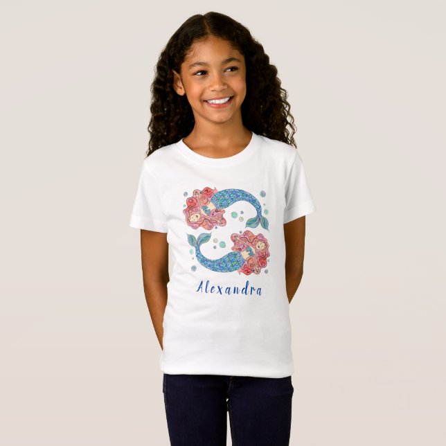 Personalised Mermaid T-Shirt (Front Full)