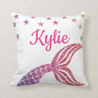 Personalised Mermaid Under The Sea Birth Stats Cushion