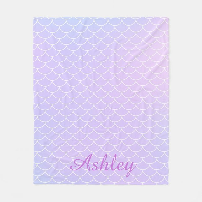 Personalised Mermaidcore Ocean Fantasy Fleece Blanket (Front)