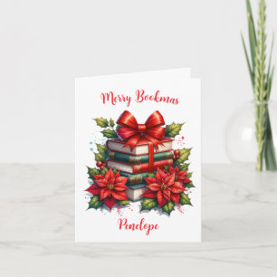 Personalised Merry Bookmas Card