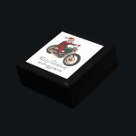 Personalised Merry Christmas Biker Santa Gift Box<br><div class="desc">Cute gift idea for a motor cyclist at Christmas. Featuring Santa on a bike riding home to the North Pole. Click on the "Personalise" link above to change the name and year</div>