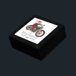 Personalised Merry Christmas Biker Santa Gift Box<br><div class="desc">Cute gift idea for a motor cyclist at Christmas. Featuring Santa on a bike riding home to the North Pole. Click on the "Personalise" link above to change the name and year</div>