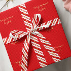 Personalised Merry Christmas Candy Cane Stripes