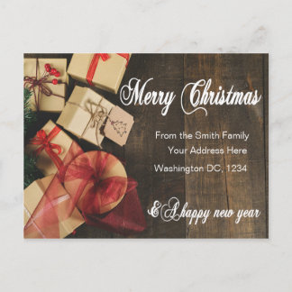 Personalised Merry Christmas Card Family Friends