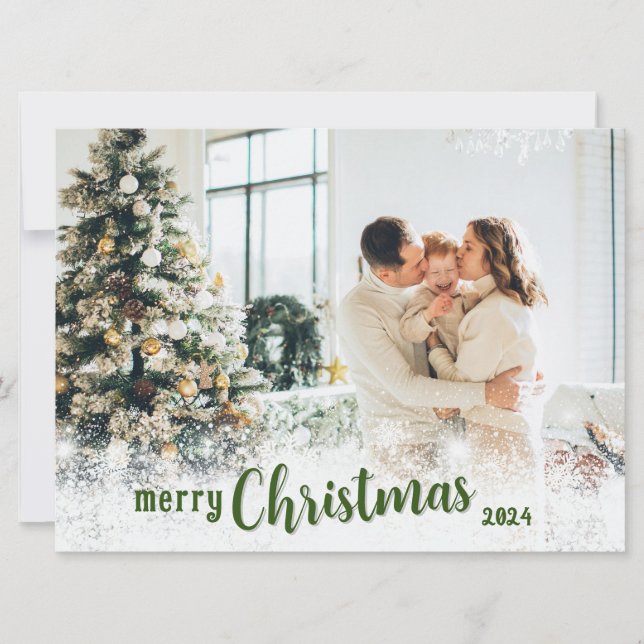 Personalised Merry Christmas Card with Photo (Front)