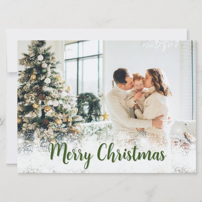 Personalised Merry Christmas Card with Photo (Front)