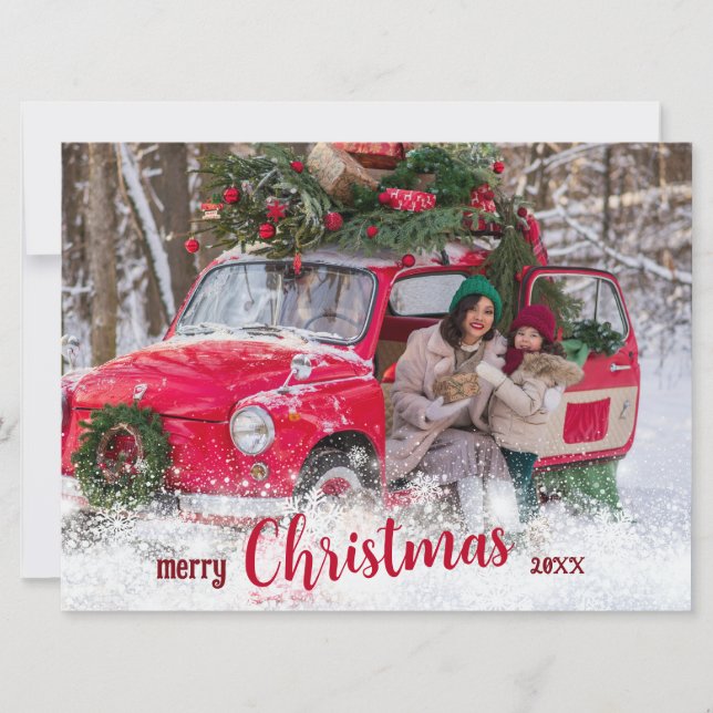 Personalised Merry Christmas Card with Photo (Front)