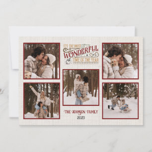 Personalised Merry Christmas Card with Photos