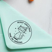 Personalised Merry Christmas Cat Cute Holiday Pet 