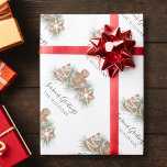 Personalised Merry Christmas Cookies Wrapping Paper<br><div class="desc">This Christmas gift wrapping paper is decorated with watercolor Christmas cookies and foliage and says Merry Christmas.
Easily customisable.
Because we create our artwork you won't find this exact image from other designers.
Original Watercolor © Michele Davies.</div>