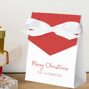 Personalised Merry Christmas Coquette Bow Trendy  Favour Box