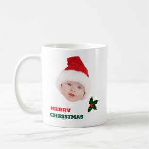 Personalised Merry Christmas Custom Baby Face Coffee Mug