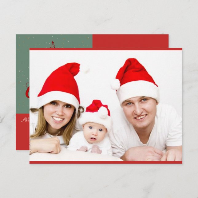 Personalised Merry Christmas Custom Photo Best Postcard (Front/Back)