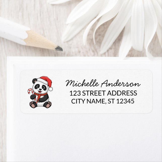 Personalised Merry Christmas Cute Panda Bear       (Insitu)