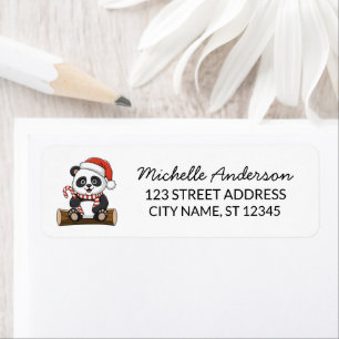 Personalised Merry Christmas Cute Panda Bear
