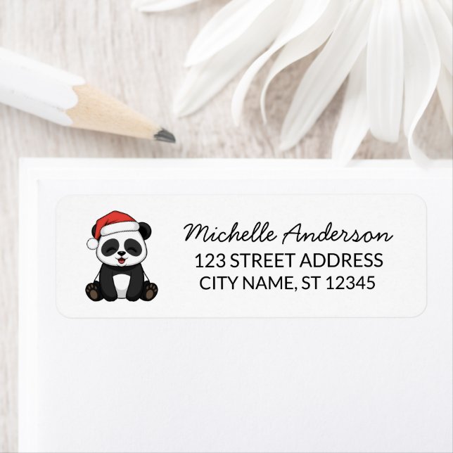 Personalised Merry Christmas Cute Panda Bear       (Insitu)