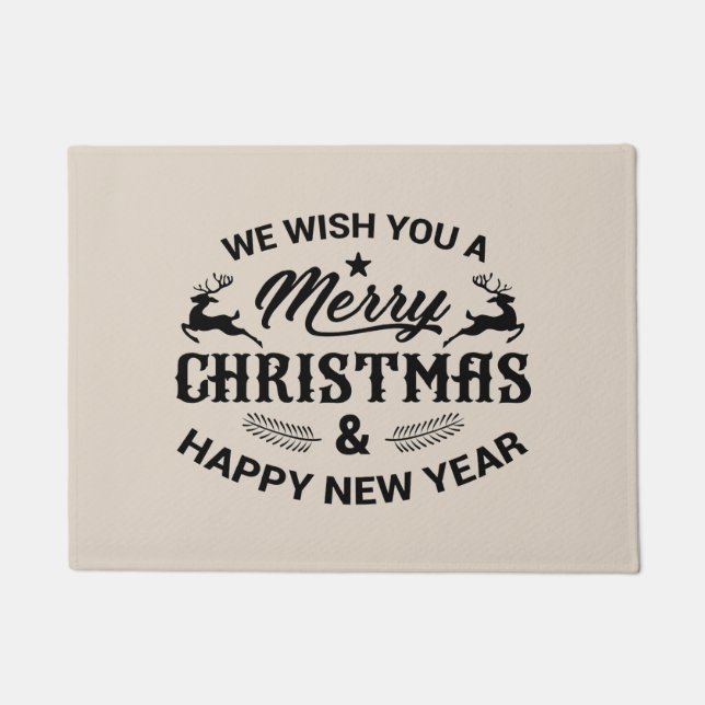Personalised Merry Christmas Doormat (Front)