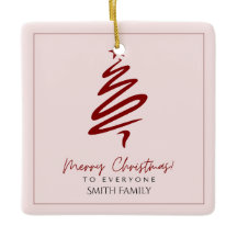 Personalised Merry Christmas Family Name