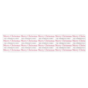 Personalised Merry Christmas Family Name Short Table Runner
