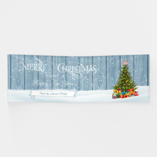 Personalised Merry Christmas Family wishes Banner