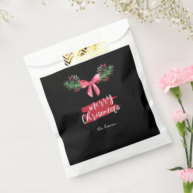 Personalised merry christmas favour bag (Sealed)