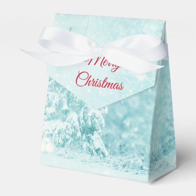Personalised Merry Christmas Favour Box (Front Side)