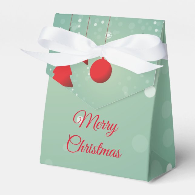 Personalised Merry Christmas Favour Box (Front Side)