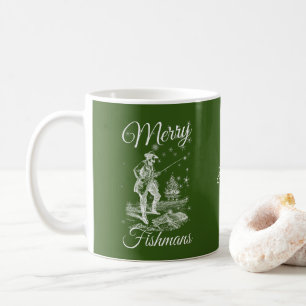 Personalised Merry Christmas Fishing Christmas Coffee Mug