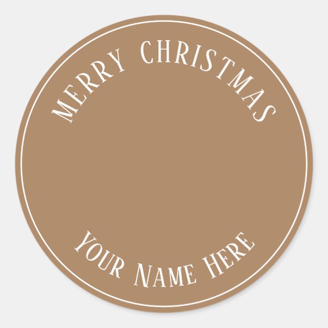 Personalised Merry Christmas for cards photo Classic Round Sticker (Front)