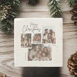 "Personalised Merry Christmas Four-Photo Collage  Stone Coaster<br><div class="desc">Celebrate the season with this Personalised Merry Christmas Four-Photo Collage Coaster, a stylish and functional addition to your holiday table. Featuring a festive design with space for four of your favourite photos and a personalised name or message, this coaster is perfect for adding a personal touch to your Christmas gatherings....</div>