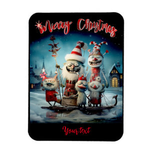 Personalised  Merry Christmas Funny  Photo Magnet