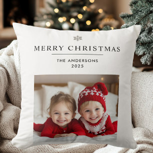 "Personalised Merry Christmas Gift with Photo  Cushion